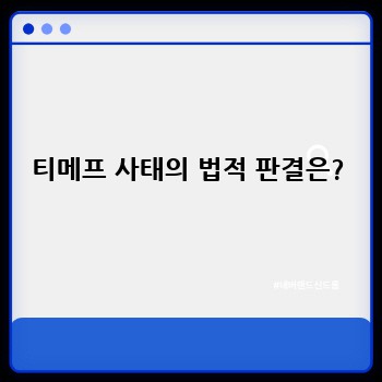 티메프 사태의 법적 판결은?