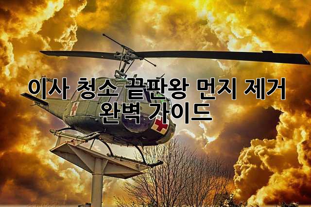 이사 청소 끝판왕: 먼지 제거 완벽 가이드