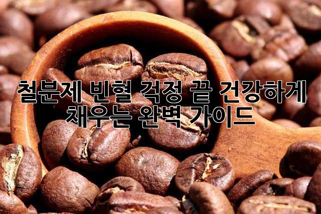 철분제, 빈혈 걱정 끝! 건강하게 채우는 완벽 가이드