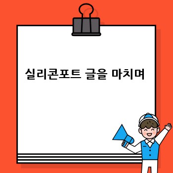 실리콘포트 글을 마치며