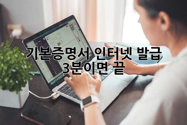 기본증명서 인터넷 발급, 3분이면 끝!