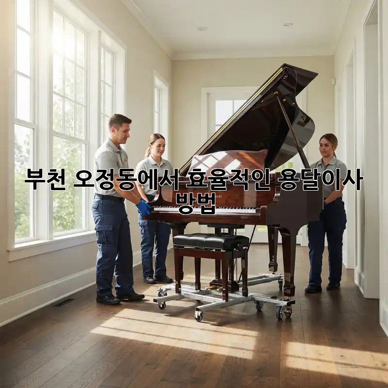 부천 오정동에서 효율적인 용달이사 방법!