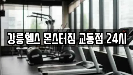 강릉헬스 몬스터짐 교동점 24시