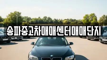 송파중고차매매센터매매단지