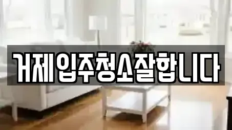 거제입주청소잘합니다