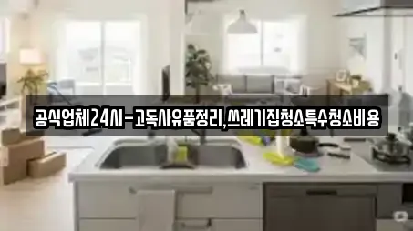 공식업체24시-고독사유품정리,쓰레기집청소특수청소비용