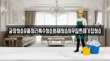 공장청소유품정리특수청소화재청소사무실쓰레기집청소
