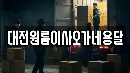 대전원룸이사오가네용달