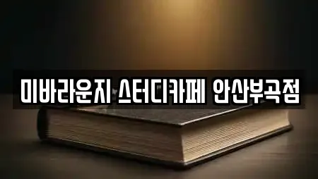 미바라운지 스터디카페 안산부곡점