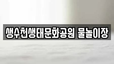 생수천생태문화공원 물놀이장