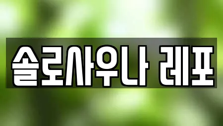 솔로사우나 레포