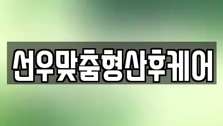 선우맞춤형산후케어