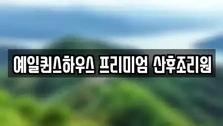 예일퀸스하우스 프리미엄 산후조리원