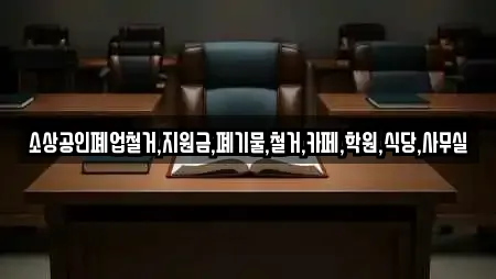 소상공인폐업철거,지원금,폐기물,철거,카페,학원,식당,사무실