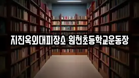 지진옥외대피장소 원천초등학교운동장