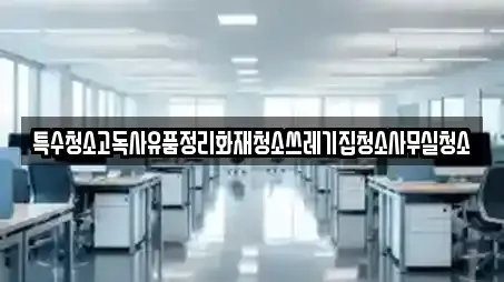 특수청소고독사유품정리화재청소쓰레기집청소사무실청소