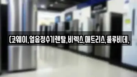 (코웨이,얼음정수기렌탈,비렉스,매트리스,룰루비데,