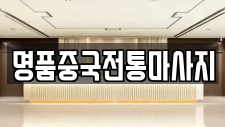 명품중국전통마사지