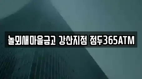 놀뫼새마을금고 강산지점 점두365ATM