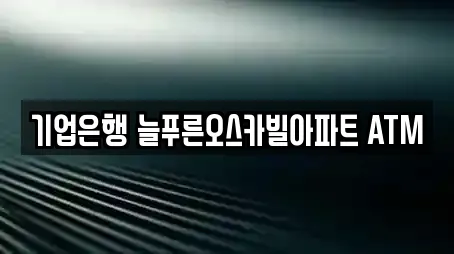 기업은행 늘푸른오스카빌아파트 ATM