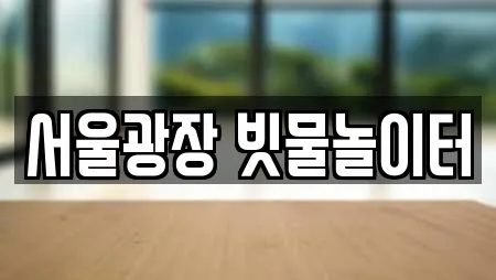 서울광장 빗물놀이터