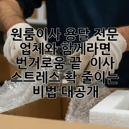 원룸이사, 용달 전문 업체와 함께라면 번거로움 끝! ✨ 이사 스트레스 확 줄이는 비법 대공개