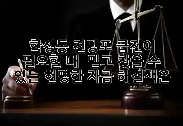 학성동 전당포, 급전이 필요할 때 💡 믿고 찾을 수 있는 현명한 자금 해결책은? 💰