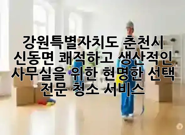 강원특별자치도 춘천시 신동면, 쾌적하고 생산적인 사무실을 위한 현명한 선택: 전문 청소 서비스 ✨