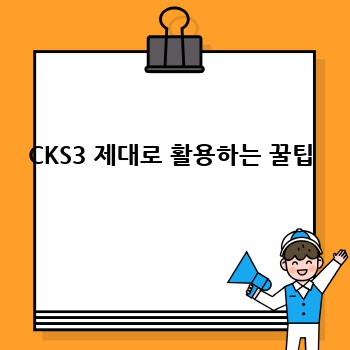 CKS3 제대로 활용하는 꿀팁