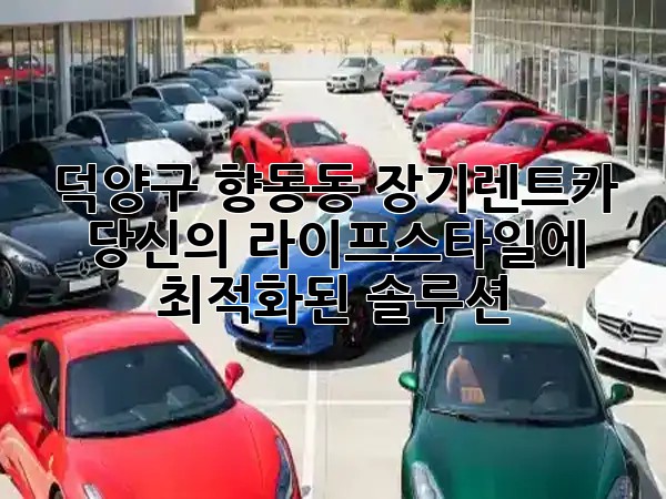 덕양구 향동동 장기렌트카, 당신의 라이프스타일에 최적화된 솔루션! 🏙️🚀