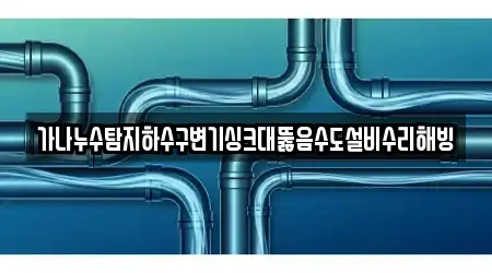 가나누수탐지하수구변기싱크대뚫음수도설비수리해빙