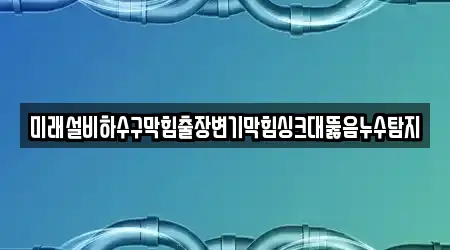 미래설비하수구막힘출장변기막힘싱크대뚫음누수탐지