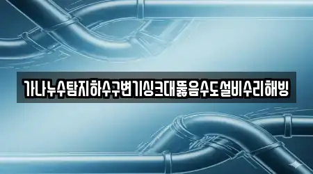 가나누수탐지하수구변기싱크대뚫음수도설비수리해빙