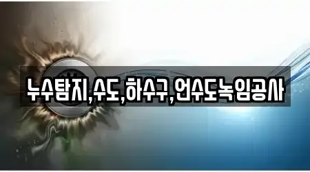누수탐지,수도,하수구,언수도녹임공사