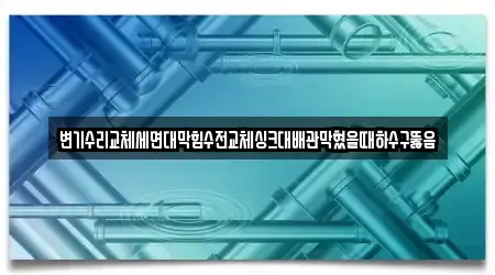 변기수리교체세면대막힘수전교체싱크대배관막혔을때하수구뚫음