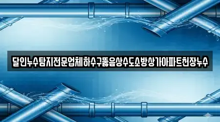 달인누수탐지전문업체하수구뚫음상수도소방상가아파트천장누수