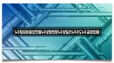 누수탐지비용십만원누수보험천장누수보일러누수수도누수공사업체