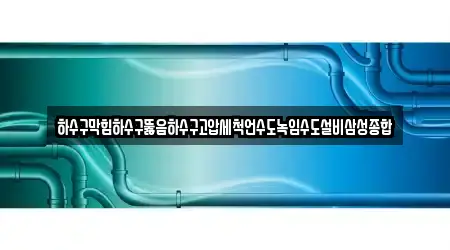 하수구막힘하수구뚫음하수구고압세척언수도녹임수도설비삼성종합