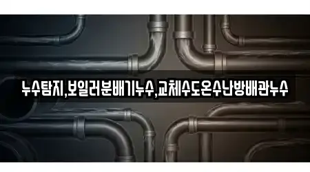 누수탐지,보일러분배기누수,교체수도온수난방배관누수
