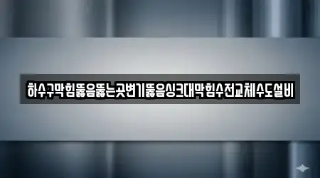하수구막힘뚫음뚫는곳변기뚫음싱크대막힘수전교체수도설비