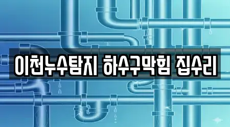 이천누수탐지 하수구막힘 집수리