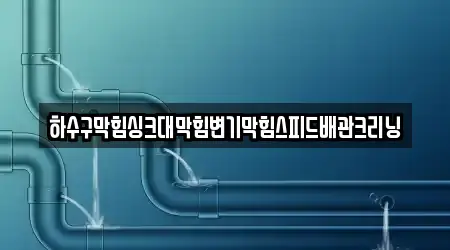 하수구막힘싱크대막힘변기막힘스피드배관크리닝