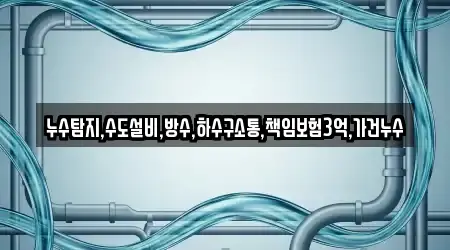 누수탐지,수도설비,방수,하수구소통,책임보험3억,가건누수