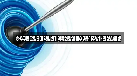 하수구뚫음싱크대막힘변기역류화장실배수구뚫기주방배관청소해빙