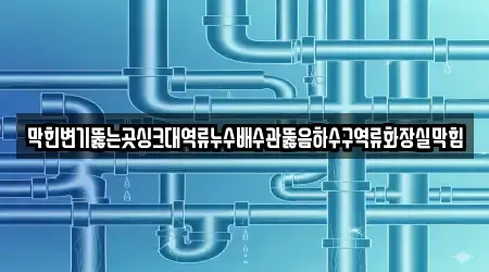 막힌변기뚫는곳싱크대역류누수배수관뚫음하수구역류화장실막힘