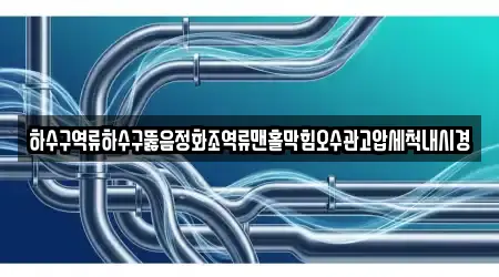 하수구역류하수구뚫음정화조역류맨홀막힘오수관고압세척내시경