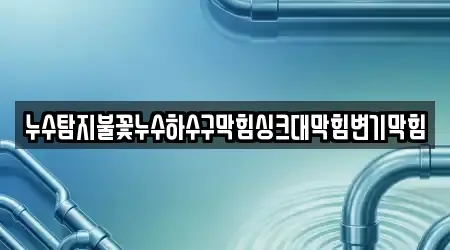 누수탐지불꽃누수하수구막힘싱크대막힘변기막힘