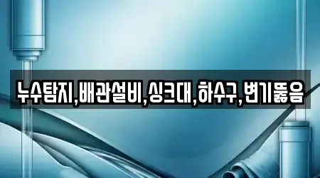 누수탐지,배관설비,싱크대,하수구,변기뚫음