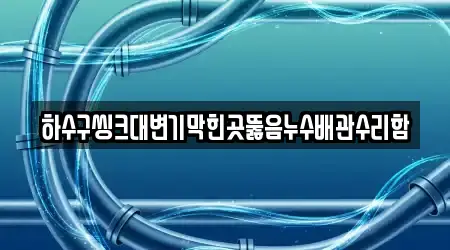 하수구씽크대변기막힌곳뚫음누수배관수리함