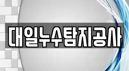 대일누수탐지공사